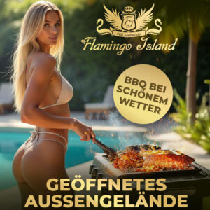 ☀️ OUTDOOR + BARBEQUE = Außengelände geöffnet + Grillen bei schönem Wetter!
